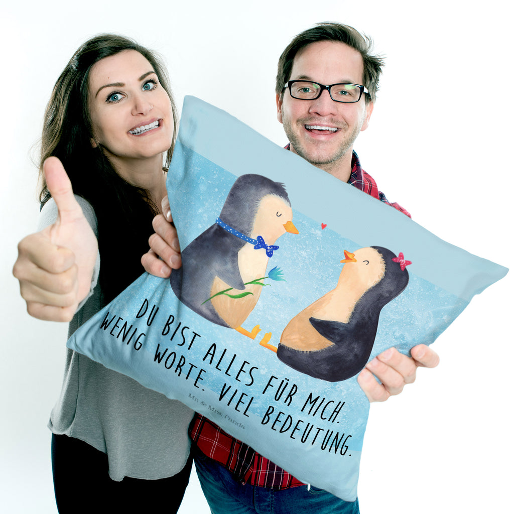 40x40 Kissen Pinguin Pärchen Kissenhülle, Kopfkissen, Sofakissen, Dekokissen, Motivkissen, Pinguin, Pinguine, Liebe, Liebespaar, Liebesbeweis, Liebesgeschenk, Verlobung, Jahrestag, Hochzeitstag, Hochzeit, Hochzeitsgeschenk, große Liebe, Traumpaar