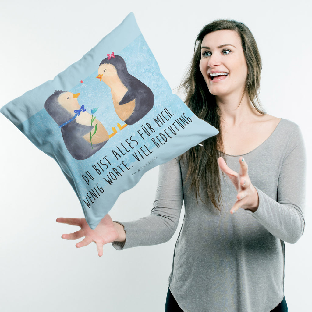 40x40 Kissen Pinguin Pärchen Kissenhülle, Kopfkissen, Sofakissen, Dekokissen, Motivkissen, Pinguin, Pinguine, Liebe, Liebespaar, Liebesbeweis, Liebesgeschenk, Verlobung, Jahrestag, Hochzeitstag, Hochzeit, Hochzeitsgeschenk, große Liebe, Traumpaar