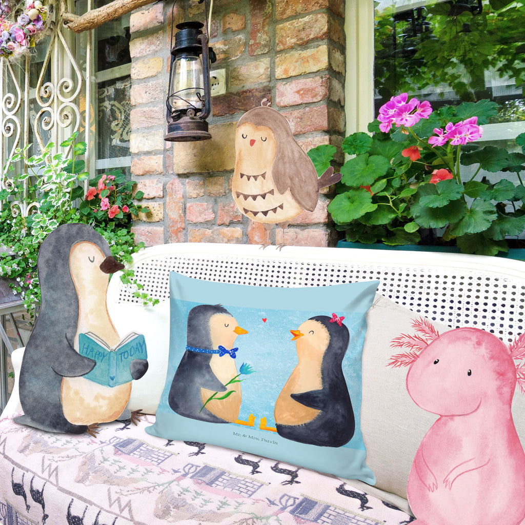 40x40 Kissen Pinguin Pärchen Kissenhülle, Kopfkissen, Sofakissen, Dekokissen, Motivkissen, Pinguin, Pinguine, Liebe, Liebespaar, Liebesbeweis, Liebesgeschenk, Verlobung, Jahrestag, Hochzeitstag, Hochzeit, Hochzeitsgeschenk, große Liebe, Traumpaar