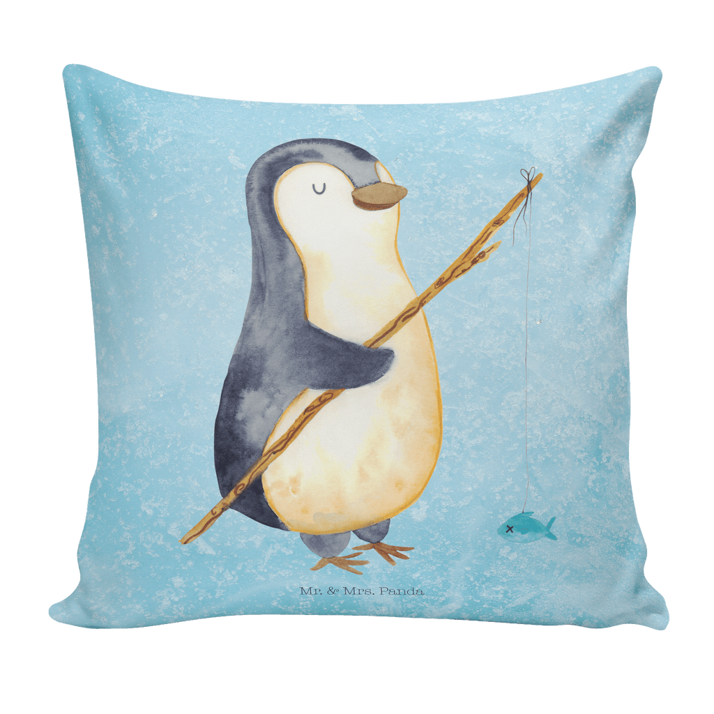 40x40 Kissen Pinguin Angler Kissenhülle, Kopfkissen, Sofakissen, Dekokissen, Motivkissen, Pinguin, Pinguine, Angeln, Angler, Tagträume, Hobby, Plan, Planer, Tagesplan, Neustart, Motivation, Geschenk, Freundinnen, Geschenkidee, Urlaub, Wochenende
