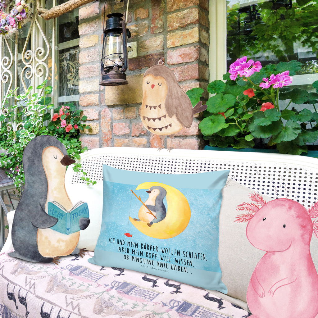 40x40 Kissen Pinguin Mond Kissenhülle, Kopfkissen, Sofakissen, Dekokissen, Motivkissen, Pinguin, Pinguine, Spruch, schlafen, Nachtruhe, Einschlafen, Schlafzimmer, Schlafstörungen, Gästezimmer