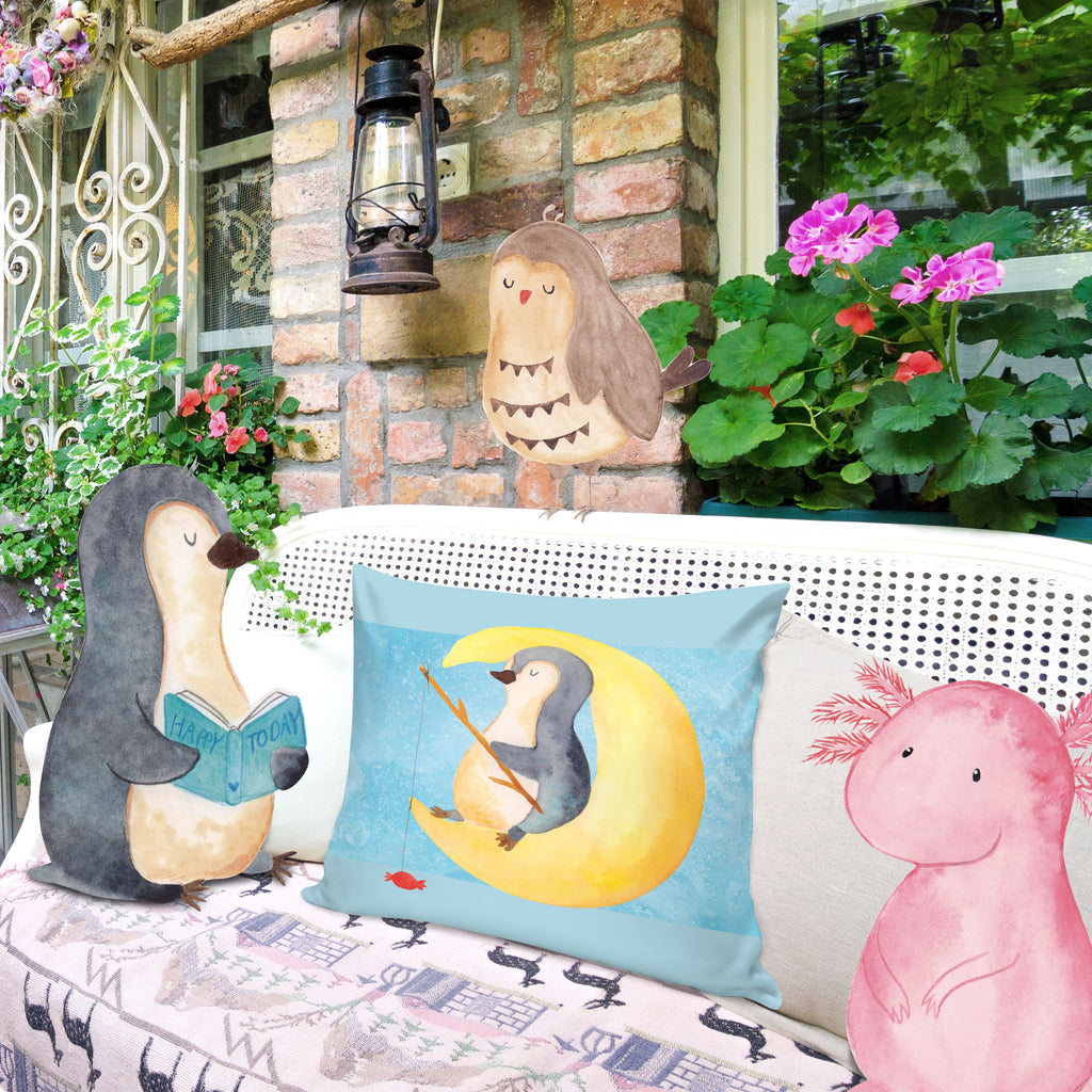 40x40 Kissen Pinguin Mond Kissenhülle, Kopfkissen, Sofakissen, Dekokissen, Motivkissen, Pinguin, Pinguine, Spruch, schlafen, Nachtruhe, Einschlafen, Schlafzimmer, Schlafstörungen, Gästezimmer