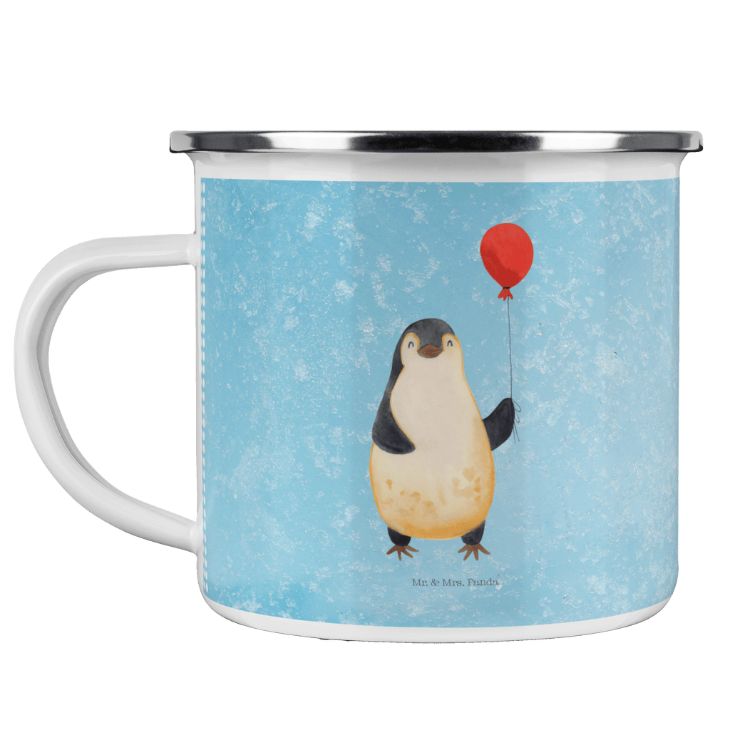 Camping Emaille Tasse Pinguin Luftballon Campingtasse, Trinkbecher, Metalltasse, Outdoor Tasse, Emaille Trinkbecher, Blechtasse Outdoor, Emaille Campingbecher, Edelstahl Trinkbecher, Metalltasse für Camping, Kaffee Blechtasse, Camping Tasse Metall, Pinguin, Pinguine, Luftballon, Tagträume, Lebenslust, Geschenk Freundin, Geschenkidee, beste Freundin, Motivation, Neustart, neues Leben, Liebe, Glück