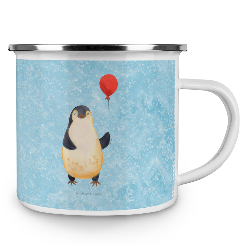 Camping Emaille Tasse Pinguin Luftballon Campingtasse, Trinkbecher, Metalltasse, Outdoor Tasse, Emaille Trinkbecher, Blechtasse Outdoor, Emaille Campingbecher, Edelstahl Trinkbecher, Metalltasse für Camping, Kaffee Blechtasse, Camping Tasse Metall, Pinguin, Pinguine, Luftballon, Tagträume, Lebenslust, Geschenk Freundin, Geschenkidee, beste Freundin, Motivation, Neustart, neues Leben, Liebe, Glück