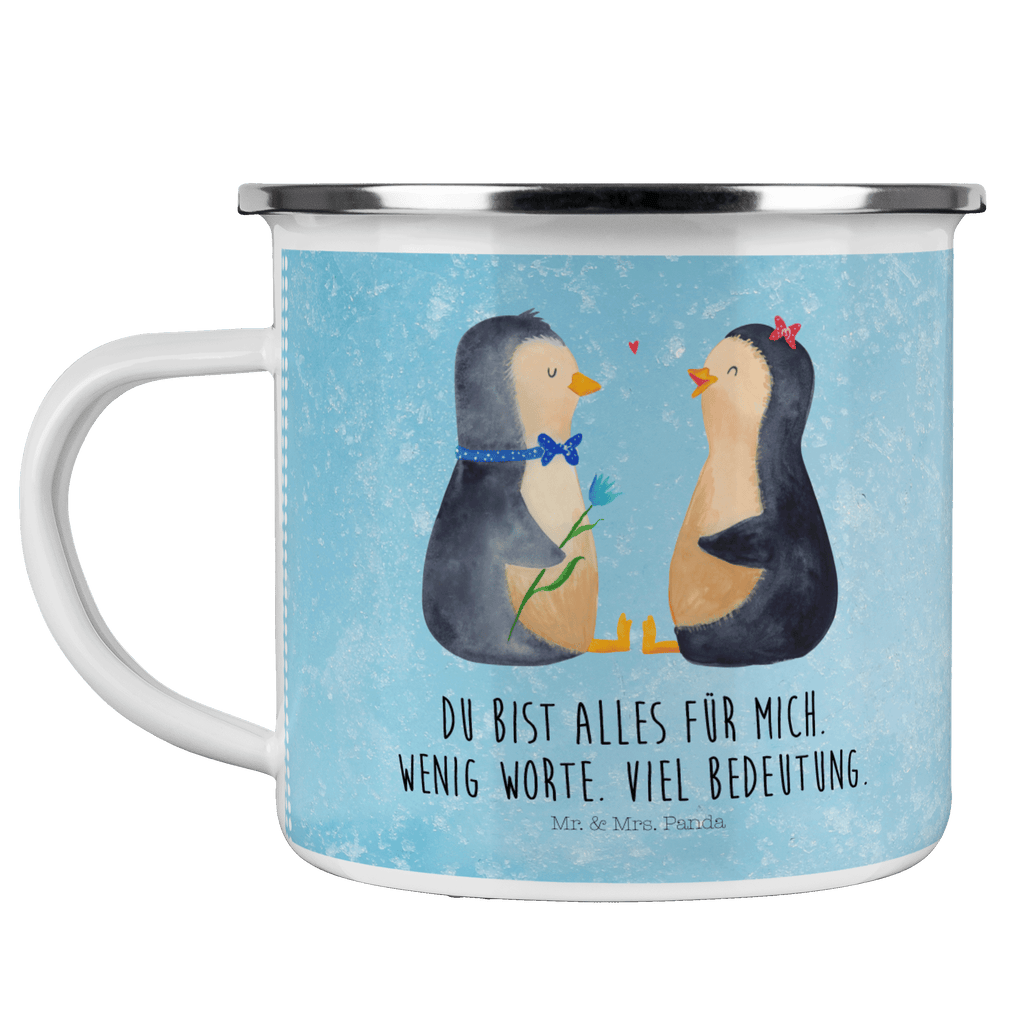 Camping Emaille Tasse Pinguin Pärchen Campingtasse, Trinkbecher, Metalltasse, Outdoor Tasse, Emaille Trinkbecher, Blechtasse Outdoor, Emaille Campingbecher, Edelstahl Trinkbecher, Metalltasse für Camping, Kaffee Blechtasse, Camping Tasse Metall, Pinguin, Pinguine, Liebe, Liebespaar, Liebesbeweis, Liebesgeschenk, Verlobung, Jahrestag, Hochzeitstag, Hochzeit, Hochzeitsgeschenk, große Liebe, Traumpaar