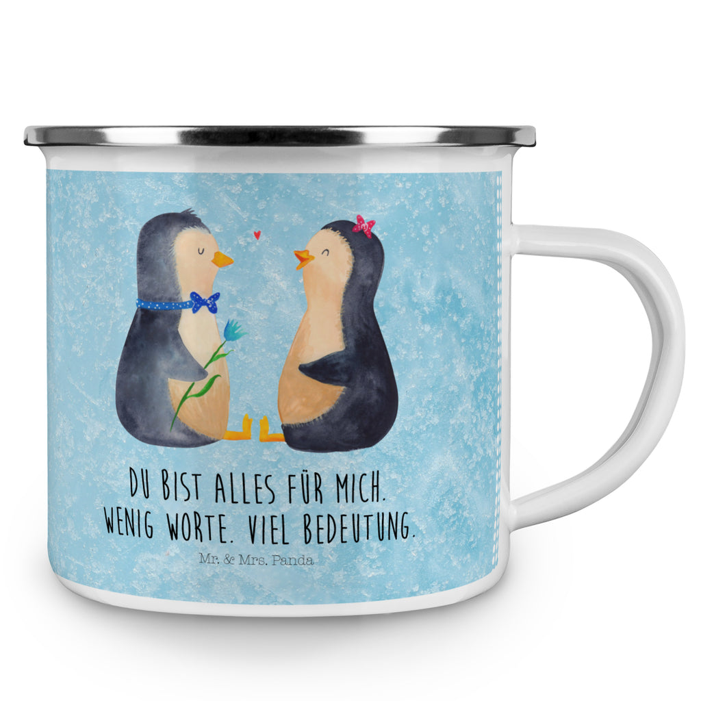 Camping Emaille Tasse Pinguin Pärchen Campingtasse, Trinkbecher, Metalltasse, Outdoor Tasse, Emaille Trinkbecher, Blechtasse Outdoor, Emaille Campingbecher, Edelstahl Trinkbecher, Metalltasse für Camping, Kaffee Blechtasse, Camping Tasse Metall, Pinguin, Pinguine, Liebe, Liebespaar, Liebesbeweis, Liebesgeschenk, Verlobung, Jahrestag, Hochzeitstag, Hochzeit, Hochzeitsgeschenk, große Liebe, Traumpaar