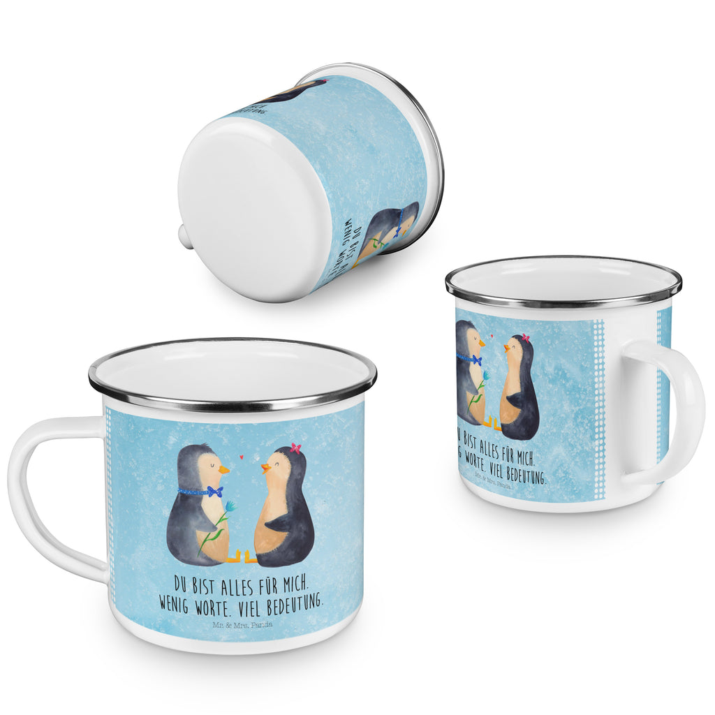 Camping Emaille Tasse Pinguin Pärchen Campingtasse, Trinkbecher, Metalltasse, Outdoor Tasse, Emaille Trinkbecher, Blechtasse Outdoor, Emaille Campingbecher, Edelstahl Trinkbecher, Metalltasse für Camping, Kaffee Blechtasse, Camping Tasse Metall, Pinguin, Pinguine, Liebe, Liebespaar, Liebesbeweis, Liebesgeschenk, Verlobung, Jahrestag, Hochzeitstag, Hochzeit, Hochzeitsgeschenk, große Liebe, Traumpaar