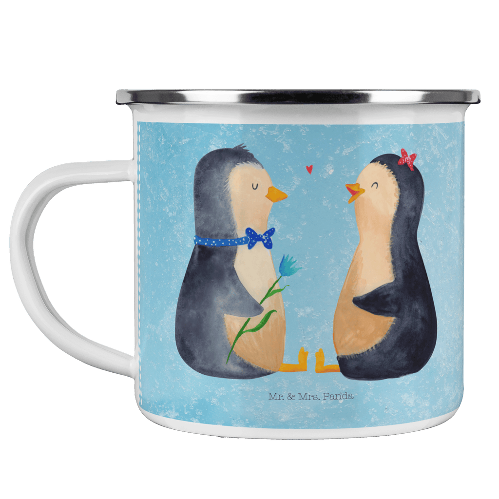 Camping Emaille Tasse Pinguin Pärchen Campingtasse, Trinkbecher, Metalltasse, Outdoor Tasse, Emaille Trinkbecher, Blechtasse Outdoor, Emaille Campingbecher, Edelstahl Trinkbecher, Metalltasse für Camping, Kaffee Blechtasse, Camping Tasse Metall, Pinguin, Pinguine, Liebe, Liebespaar, Liebesbeweis, Liebesgeschenk, Verlobung, Jahrestag, Hochzeitstag, Hochzeit, Hochzeitsgeschenk, große Liebe, Traumpaar