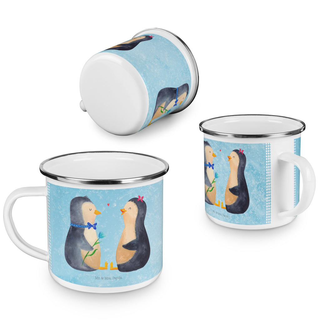 Camping Emaille Tasse Pinguin Pärchen Campingtasse, Trinkbecher, Metalltasse, Outdoor Tasse, Emaille Trinkbecher, Blechtasse Outdoor, Emaille Campingbecher, Edelstahl Trinkbecher, Metalltasse für Camping, Kaffee Blechtasse, Camping Tasse Metall, Pinguin, Pinguine, Liebe, Liebespaar, Liebesbeweis, Liebesgeschenk, Verlobung, Jahrestag, Hochzeitstag, Hochzeit, Hochzeitsgeschenk, große Liebe, Traumpaar