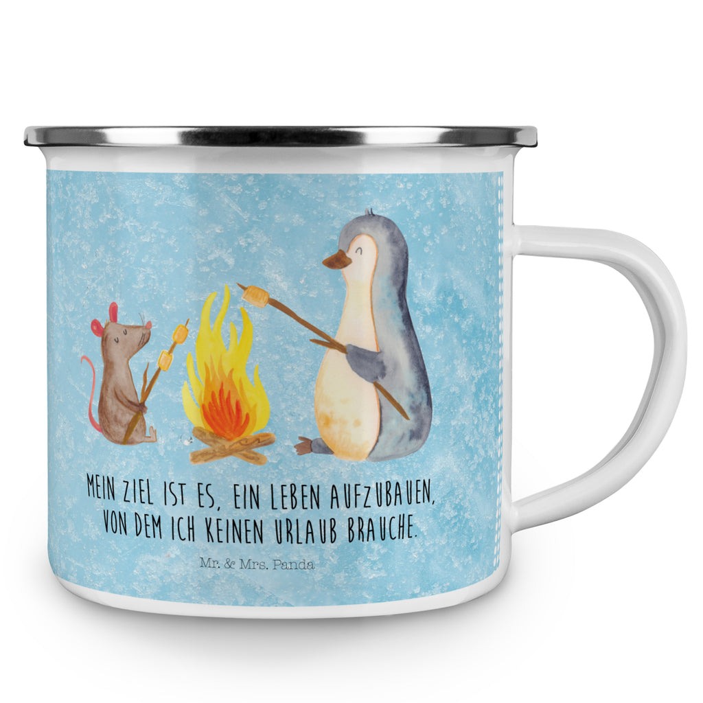 Camping Emaille Tasse Pinguin Lagerfeuer Campingtasse, Trinkbecher, Metalltasse, Outdoor Tasse, Emaille Trinkbecher, Blechtasse Outdoor, Emaille Campingbecher, Edelstahl Trinkbecher, Metalltasse für Camping, Kaffee Blechtasse, Camping Tasse Metall, Pinguin, Maus, Pinguine, Lagerfeuer, Leben, Arbeit, Job, Motivation, Büro, Büroalltag, Lebensspruch, Lebensmotivation, Neustart, Liebe, grillen, Feuer, Marshmallows