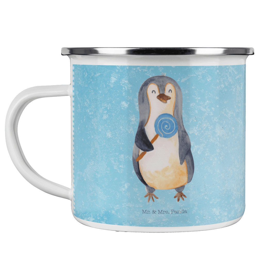Camping Emaille Tasse Pinguin Lolli Campingtasse, Trinkbecher, Metalltasse, Outdoor Tasse, Emaille Trinkbecher, Blechtasse Outdoor, Emaille Campingbecher, Edelstahl Trinkbecher, Metalltasse für Camping, Kaffee Blechtasse, Camping Tasse Metall, Pinguin, Pinguine, Lolli, Süßigkeiten, Blödsinn, Spruch, Rebell, Gauner, Ganove, Rabauke