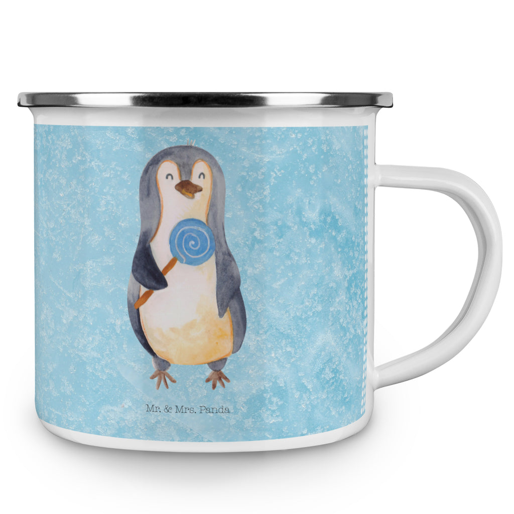 Camping Emaille Tasse Pinguin Lolli Campingtasse, Trinkbecher, Metalltasse, Outdoor Tasse, Emaille Trinkbecher, Blechtasse Outdoor, Emaille Campingbecher, Edelstahl Trinkbecher, Metalltasse für Camping, Kaffee Blechtasse, Camping Tasse Metall, Pinguin, Pinguine, Lolli, Süßigkeiten, Blödsinn, Spruch, Rebell, Gauner, Ganove, Rabauke