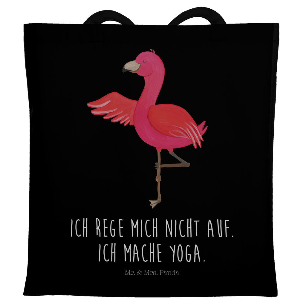 Tragetasche Flamingo Yoga Beuteltasche, Beutel, Einkaufstasche, Jutebeutel, Stoffbeutel, Flamingo, Vogel, Yoga, Namaste, Achtsamkeit, Yoga-Übung, Entspannung, Ärger, Aufregen, Tiefenentspannung