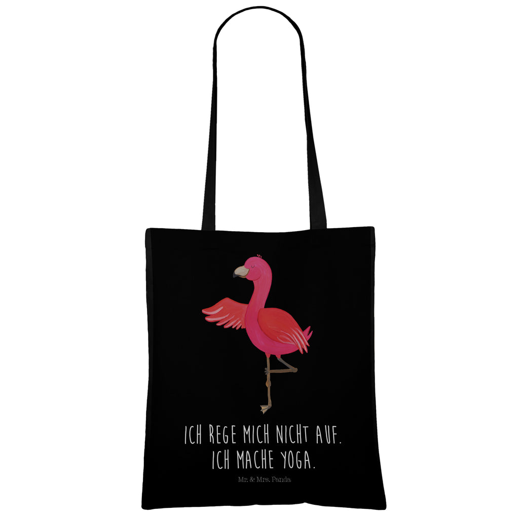 Tragetasche Flamingo Yoga Beuteltasche, Beutel, Einkaufstasche, Jutebeutel, Stoffbeutel, Flamingo, Vogel, Yoga, Namaste, Achtsamkeit, Yoga-Übung, Entspannung, Ärger, Aufregen, Tiefenentspannung