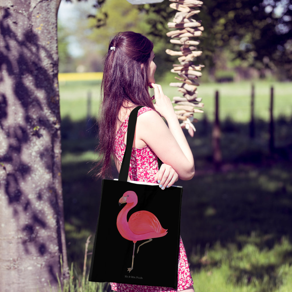 Tragetasche Flamingo classic Beuteltasche, Beutel, Einkaufstasche, Jutebeutel, Stoffbeutel, Flamingo, Einzigartig, Selbstliebe, Stolz, ich, für mich, Spruch, Freundin, Freundinnen, Außenseiter, Sohn, Tochter, Geschwister