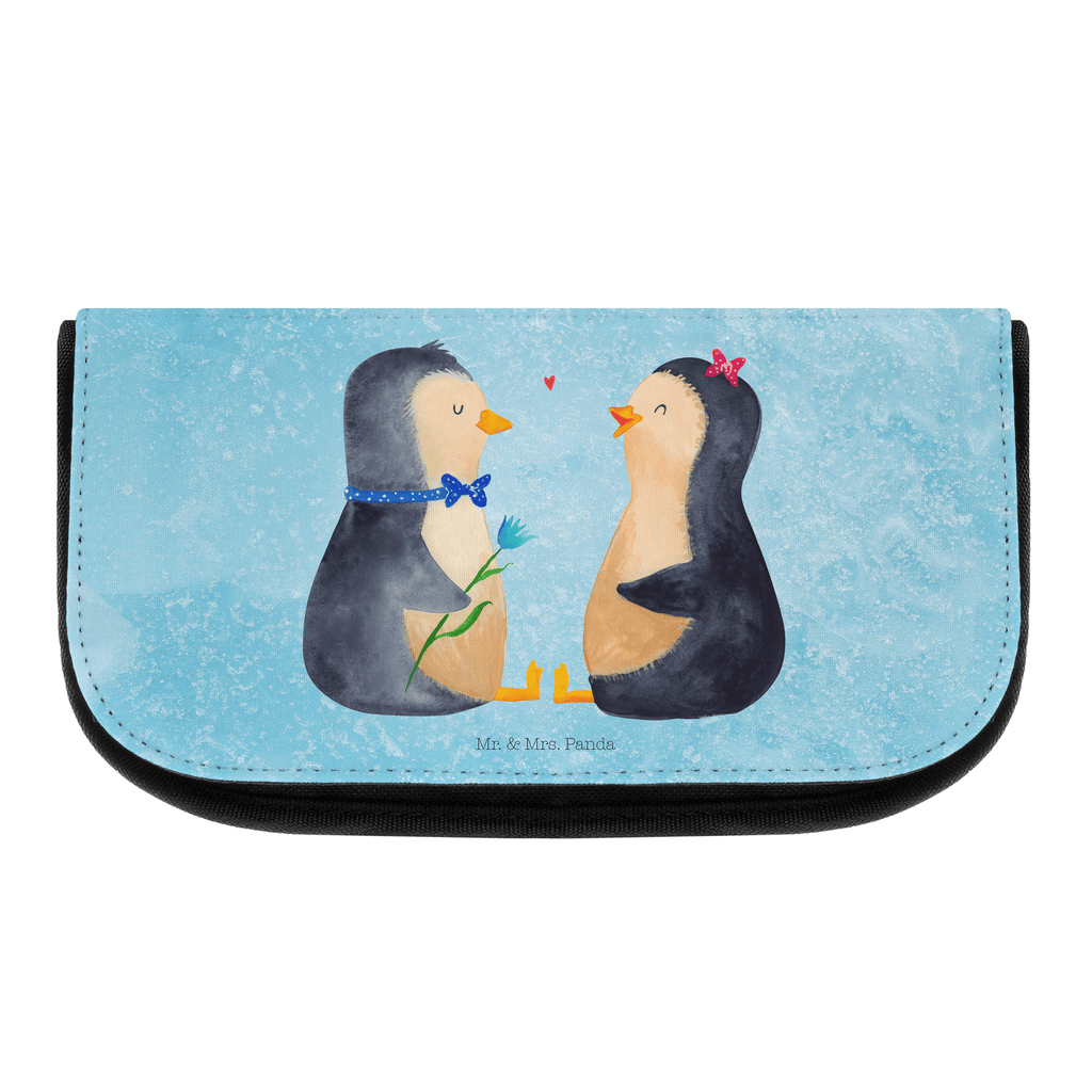 Kosmetiktasche Pinguin Pärchen Kosmetikbeutel, Kulturtasche, Kulturbeutel, Schminktasche, Make-Up Tasche, Pinguin, Pinguine, Liebe, Liebespaar, Liebesbeweis, Liebesgeschenk, Verlobung, Jahrestag, Hochzeitstag, Hochzeit, Hochzeitsgeschenk, große Liebe, Traumpaar