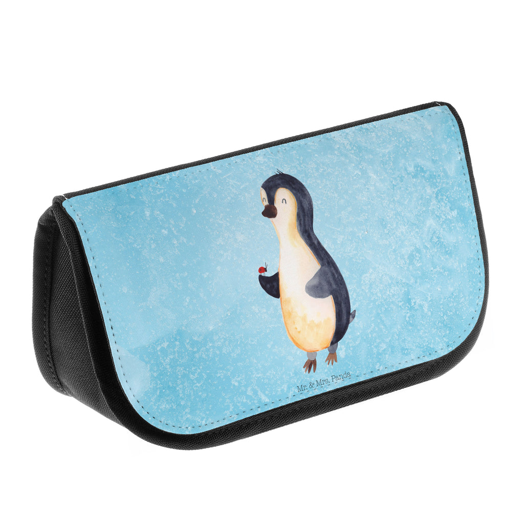 Kosmetiktasche Pinguin Marienkäfer Kosmetikbeutel, Kulturtasche, Kulturbeutel, Schminktasche, Make-Up Tasche, Pinguin, Pinguine, Marienkäfer, Liebe, Wunder, Glück, Freude, Lebensfreude