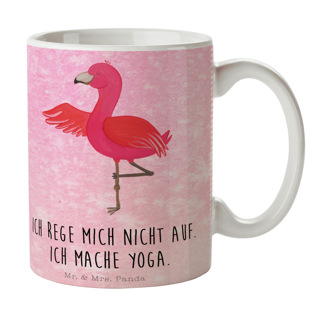 Tasse Flamingo Yoga Flamingo, Vogel, Yoga, Namaste, Achtsamkeit, Yoga-Übung, Entspannung, Ärger, Aufregen, Tiefenentspannung Becher, Kaffeetasse, Kaffeebecher, Tee, Frühstück, Büro  Flamingo