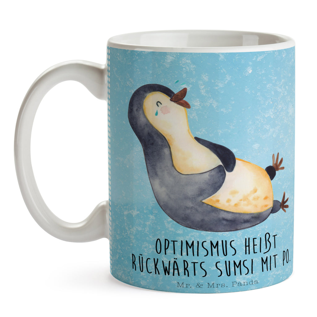 Tasse Pinguin lachend Pinguin, Pinguine, lustiger Spruch, Optimismus, Fröhlich, Lachen, Humor, Fröhlichkeit Becher, Kaffeetasse, Kaffeebecher, Tee, Frühstück, Büro  Pinguin