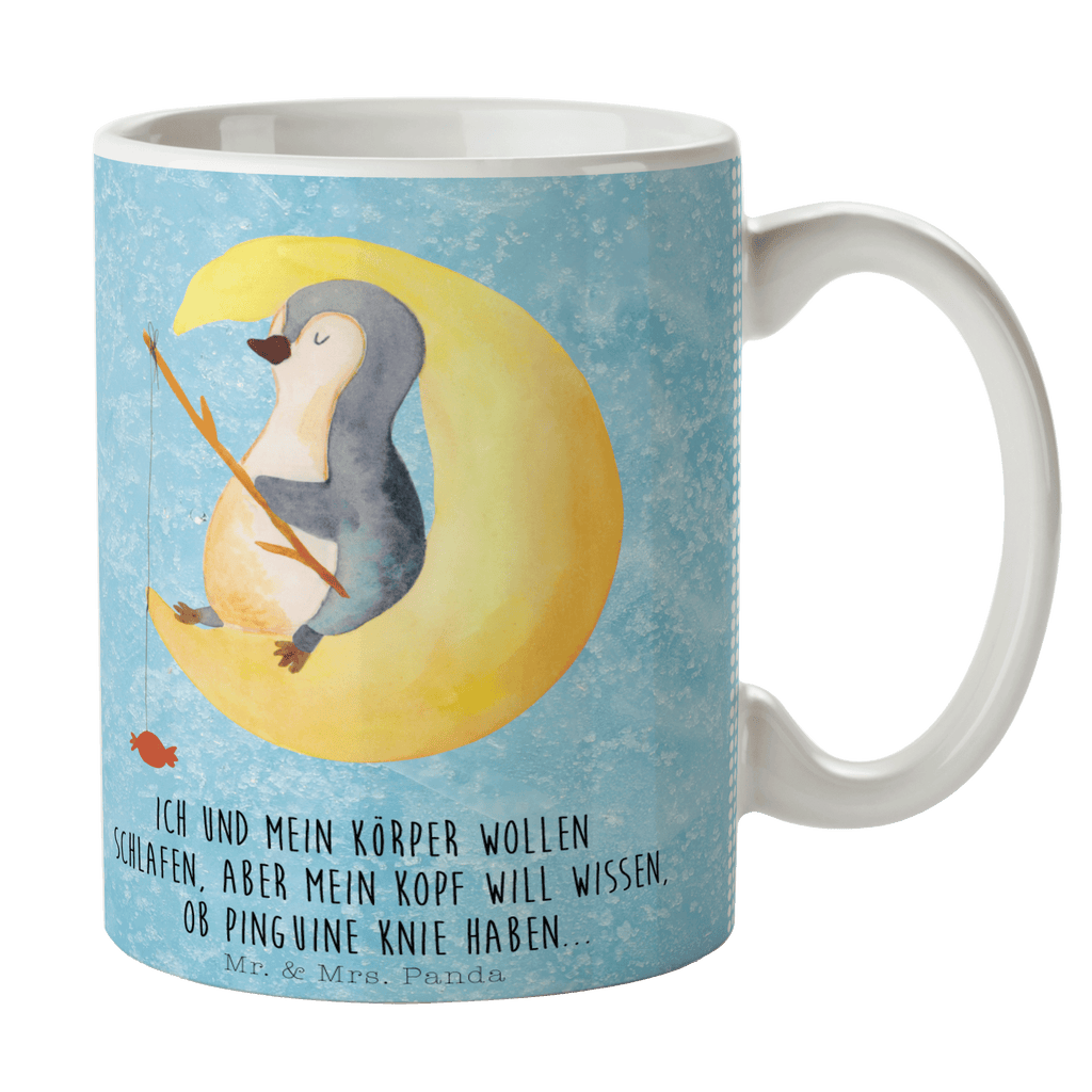 Tasse Pinguin Mond Pinguin, Pinguine, Spruch, schlafen, Nachtruhe, Einschlafen, Schlafzimmer, Schlafstörungen, Gästezimmer,	 Becher, Kaffeetasse, Kaffeebecher, Tee, Frühstück, Büro  Pinguin