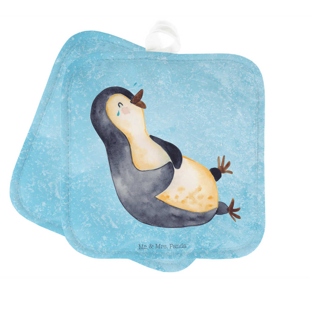 2er Set Topflappen  Pinguin lachend Topflappen, Topfuntersetzer, Ofenhandschuh, Topflappen Set, Topflappen lustig, Topflappen mit Spruch, Pinguin, Pinguine, lustiger Spruch, Optimismus, Fröhlich, Lachen, Humor, Fröhlichkeit