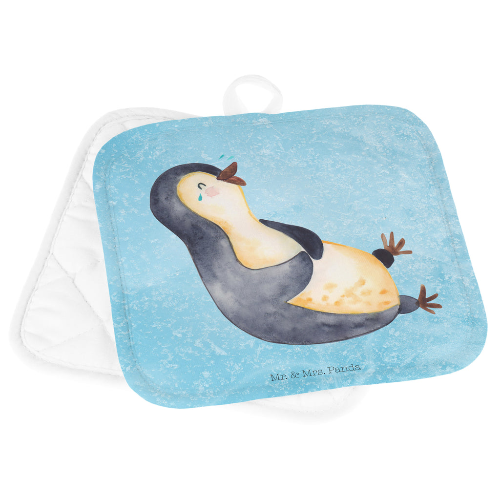2er Set Topflappen  Pinguin lachend Topflappen, Topfuntersetzer, Ofenhandschuh, Topflappen Set, Topflappen lustig, Topflappen mit Spruch, Pinguin, Pinguine, lustiger Spruch, Optimismus, Fröhlich, Lachen, Humor, Fröhlichkeit