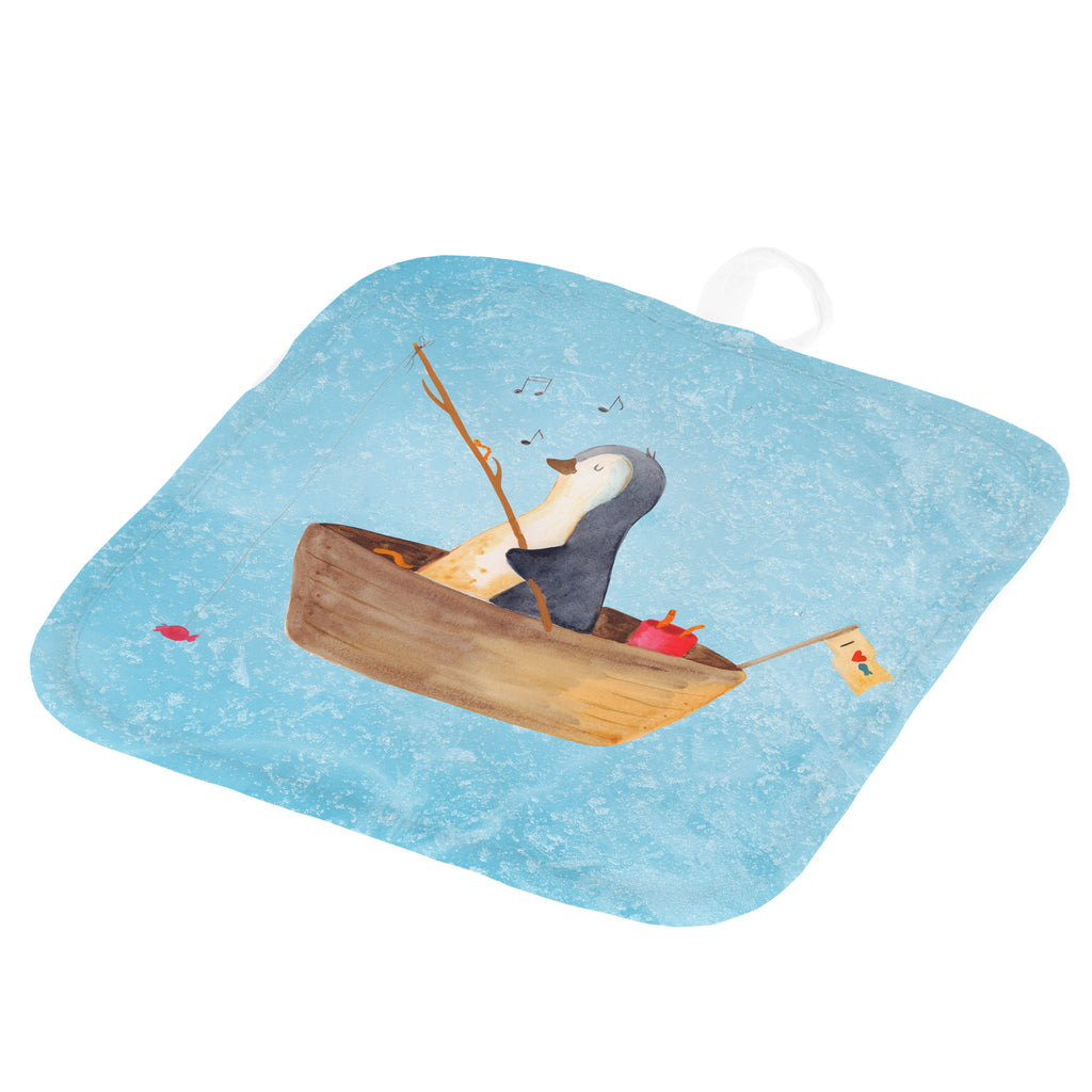 2er Set Topflappen  Pinguin Angelboot Topflappen, Topfuntersetzer, Ofenhandschuh, Topflappen Set, Topflappen lustig, Topflappen mit Spruch, Pinguin, Pinguine, Angeln, Boot, Angelboot, Lebenslust, Leben, genießen, Motivation, Neustart, Neuanfang, Trennung, Scheidung, Geschenkidee Liebeskummer