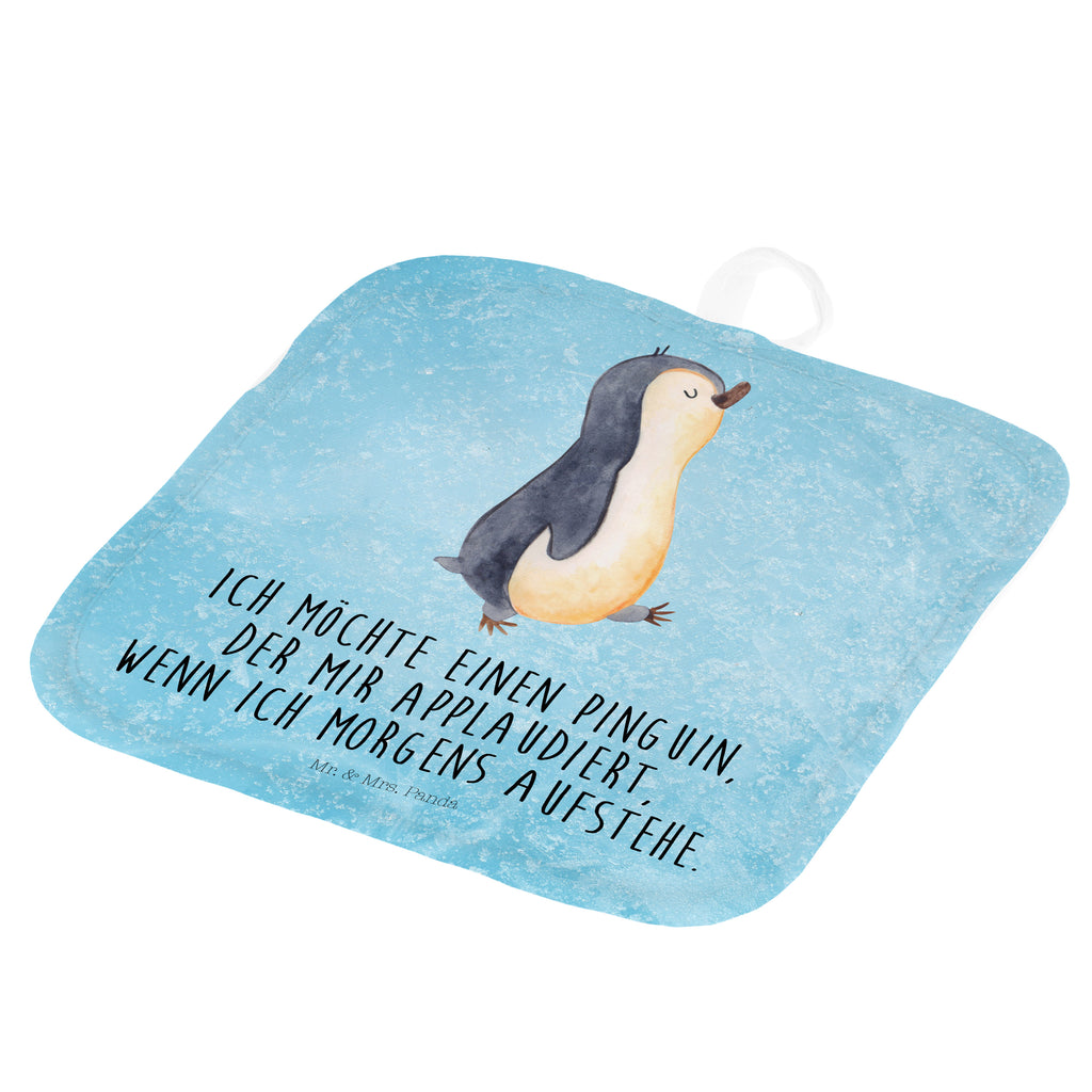 2er Set Topflappen  Pinguin marschierend Topflappen, Topfuntersetzer, Ofenhandschuh, Topflappen Set, Topflappen lustig, Topflappen mit Spruch, Pinguin, Pinguine, Frühaufsteher, Langschläfer, Bruder, Schwester, Familie