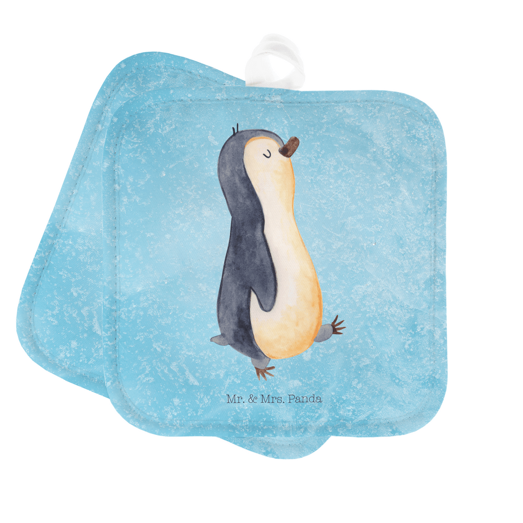 2er Set Topflappen  Pinguin marschierend Topflappen, Topfuntersetzer, Ofenhandschuh, Topflappen Set, Topflappen lustig, Topflappen mit Spruch, Pinguin, Pinguine, Frühaufsteher, Langschläfer, Bruder, Schwester, Familie
