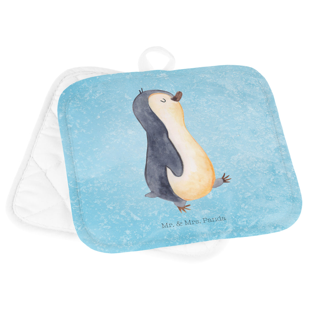 2er Set Topflappen  Pinguin marschierend Topflappen, Topfuntersetzer, Ofenhandschuh, Topflappen Set, Topflappen lustig, Topflappen mit Spruch, Pinguin, Pinguine, Frühaufsteher, Langschläfer, Bruder, Schwester, Familie