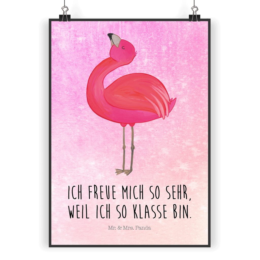 Poster Flamingo stolz Poster, Wandposter, Bild, Wanddeko, Küchenposter, Kinderposter, Wanddeko Bild, Raumdekoration, Wanddekoration, Handgemaltes Poster, Mr. & Mrs. Panda Poster, Designposter, Kunstdruck, Posterdruck, Flamingo, stolz, Freude, Selbstliebe, Selbstakzeptanz, Freundin, beste Freundin, Tochter, Mama, Schwester