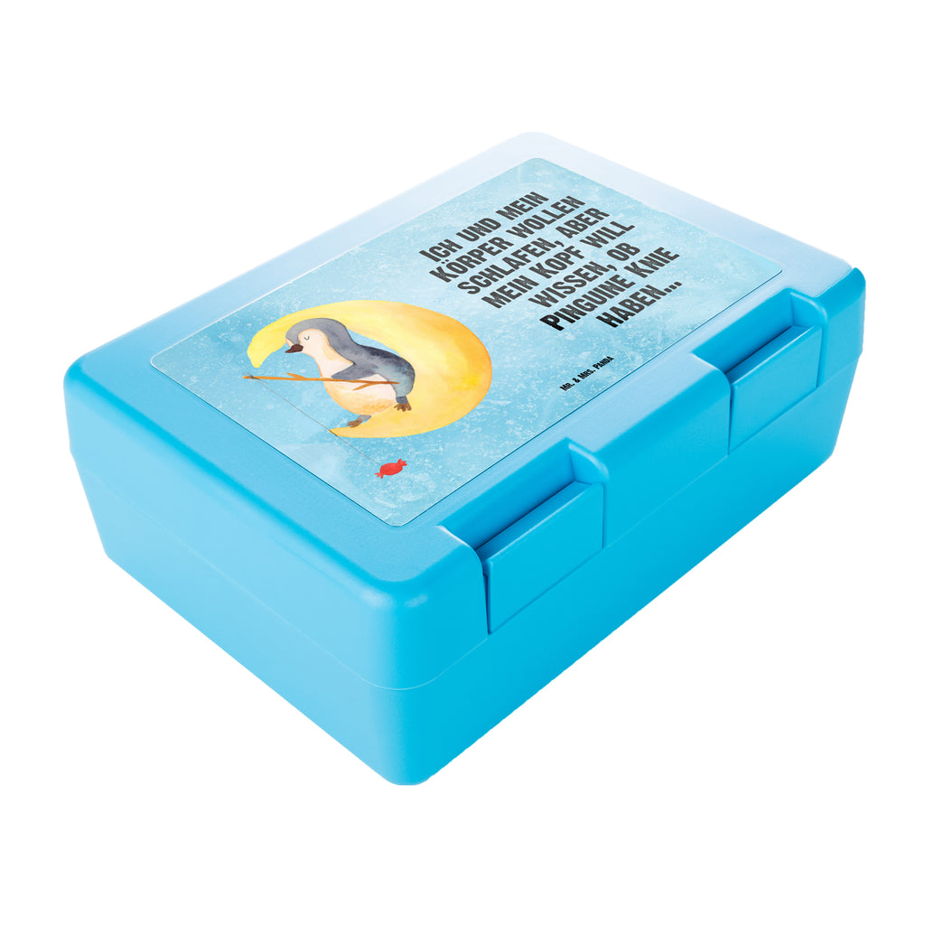 Brotdose Pinguin Mond Brotbox, Snackbox, Lunch box, Butterbrotdose, Brotzeitbox, Pinguin, Pinguine, Spruch, schlafen, Nachtruhe, Einschlafen, Schlafzimmer, Schlafstörungen, Gästezimmer