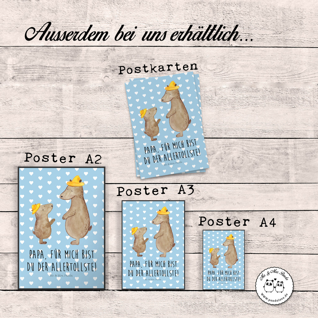 Poster Bären mit Hut Poster, Wandposter, Bild, Wanddeko, Küchenposter, Kinderposter, Wanddeko Bild, Raumdekoration, Wanddekoration, Handgemaltes Poster, Mr. & Mrs. Panda Poster, Designposter, Kunstdruck, Posterdruck, Familie, Vatertag, Muttertag, Bruder, Schwester, Mama, Papa, Oma, Opa, Bär, Bären, Vater, Papi, Paps, Dad, Daddy, Lieblingsmensch, Sohn, Söhne, Kind, Kinder, Vater-Sohn, Family, Vorbild