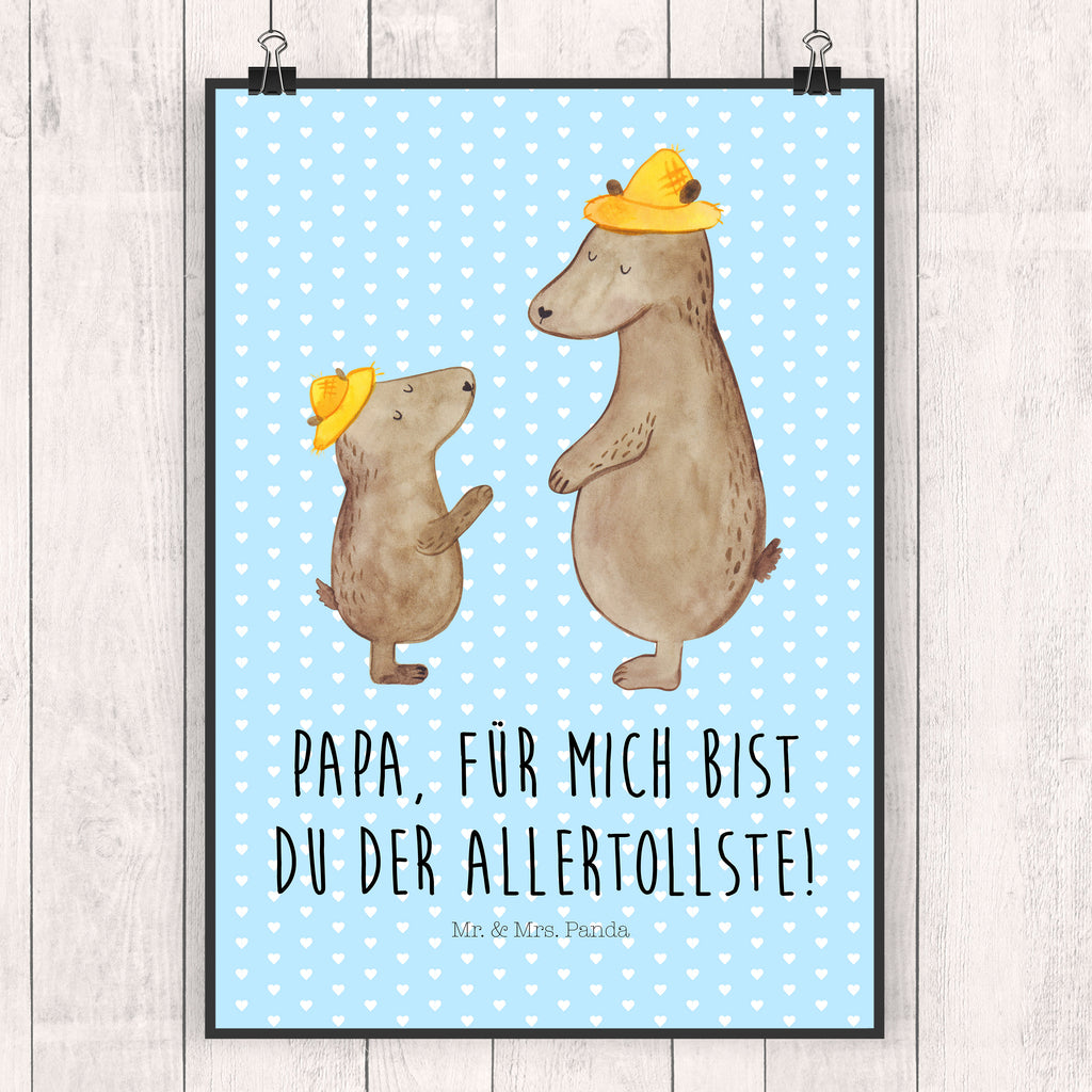 Poster Bären mit Hut Poster, Wandposter, Bild, Wanddeko, Küchenposter, Kinderposter, Wanddeko Bild, Raumdekoration, Wanddekoration, Handgemaltes Poster, Mr. & Mrs. Panda Poster, Designposter, Kunstdruck, Posterdruck, Familie, Vatertag, Muttertag, Bruder, Schwester, Mama, Papa, Oma, Opa, Bär, Bären, Vater, Papi, Paps, Dad, Daddy, Lieblingsmensch, Sohn, Söhne, Kind, Kinder, Vater-Sohn, Family, Vorbild