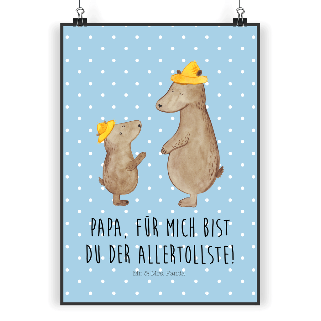 Poster Bären mit Hut Poster, Wandposter, Bild, Wanddeko, Küchenposter, Kinderposter, Wanddeko Bild, Raumdekoration, Wanddekoration, Handgemaltes Poster, Mr. & Mrs. Panda Poster, Designposter, Kunstdruck, Posterdruck, Familie, Vatertag, Muttertag, Bruder, Schwester, Mama, Papa, Oma, Opa, Bär, Bären, Vater, Papi, Paps, Dad, Daddy, Lieblingsmensch, Sohn, Söhne, Kind, Kinder, Vater-Sohn, Family, Vorbild