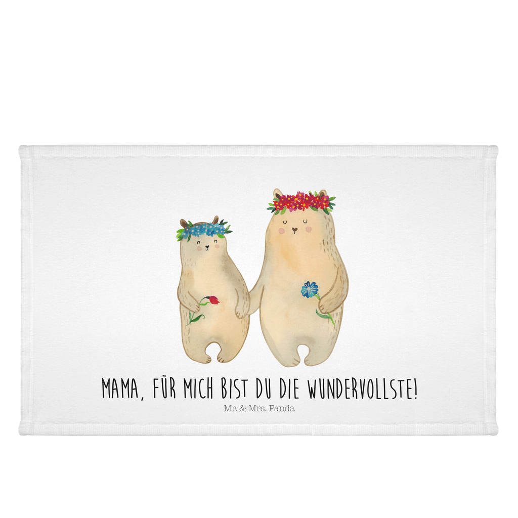 Gäste Handtuch Bären mit Blumenkranz Gästetuch, Reisehandtuch, Sport Handtuch, Frottier, Kinder Handtuch, Familie, Vatertag, Muttertag, Bruder, Schwester, Mama, Papa, Oma, Opa, Bär, Bären, Mutter, Mutti, Mami, Lieblingsmensch, Lieblingsmama, beste Mutter, weltbeste Mama, Geschenk Mama. Muttertag, Tochter, Kind, Kinder, Töchter, Family, Vorbild