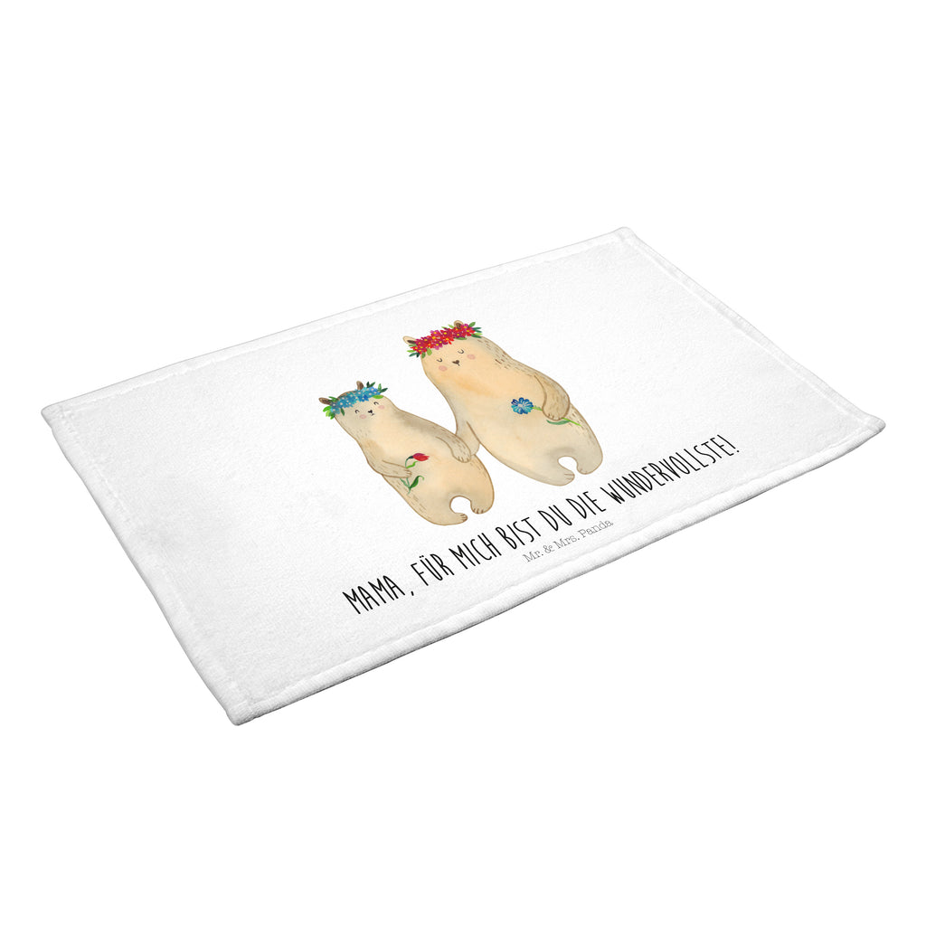 Gäste Handtuch Bären mit Blumenkranz Gästetuch, Reisehandtuch, Sport Handtuch, Frottier, Kinder Handtuch, Familie, Vatertag, Muttertag, Bruder, Schwester, Mama, Papa, Oma, Opa, Bär, Bären, Mutter, Mutti, Mami, Lieblingsmensch, Lieblingsmama, beste Mutter, weltbeste Mama, Geschenk Mama. Muttertag, Tochter, Kind, Kinder, Töchter, Family, Vorbild