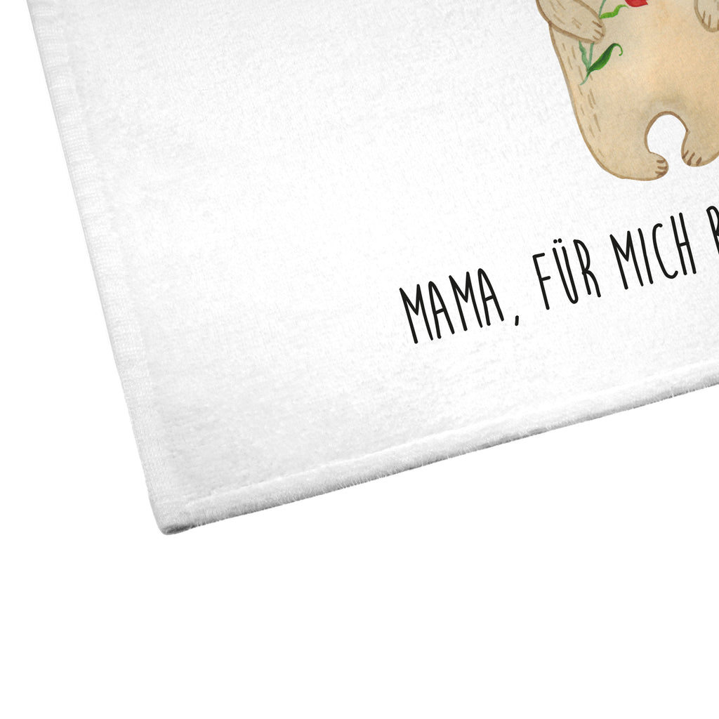 Gäste Handtuch Bären mit Blumenkranz Gästetuch, Reisehandtuch, Sport Handtuch, Frottier, Kinder Handtuch, Familie, Vatertag, Muttertag, Bruder, Schwester, Mama, Papa, Oma, Opa, Bär, Bären, Mutter, Mutti, Mami, Lieblingsmensch, Lieblingsmama, beste Mutter, weltbeste Mama, Geschenk Mama. Muttertag, Tochter, Kind, Kinder, Töchter, Family, Vorbild