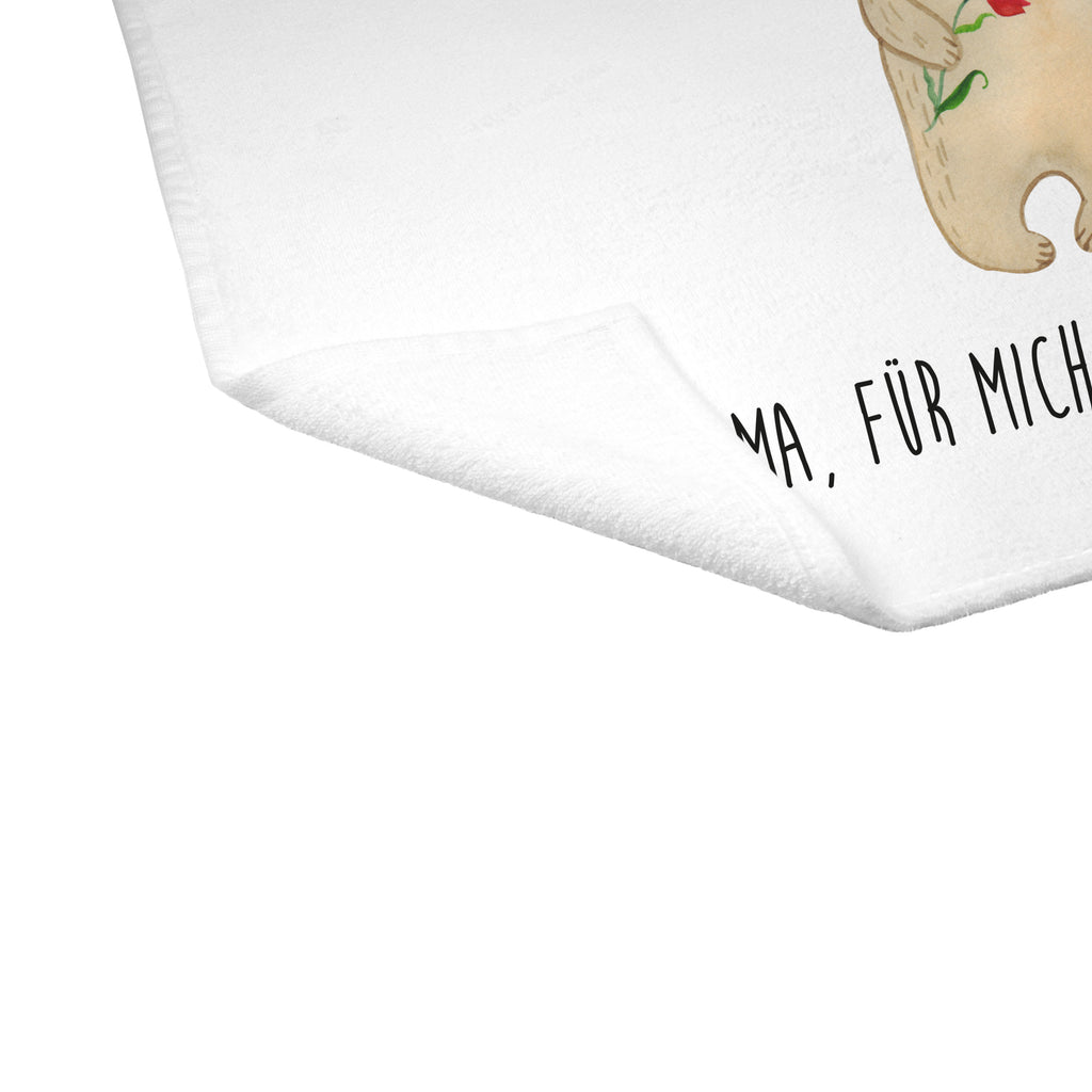 Gäste Handtuch Bären mit Blumenkranz Gästetuch, Reisehandtuch, Sport Handtuch, Frottier, Kinder Handtuch, Familie, Vatertag, Muttertag, Bruder, Schwester, Mama, Papa, Oma, Opa, Bär, Bären, Mutter, Mutti, Mami, Lieblingsmensch, Lieblingsmama, beste Mutter, weltbeste Mama, Geschenk Mama. Muttertag, Tochter, Kind, Kinder, Töchter, Family, Vorbild