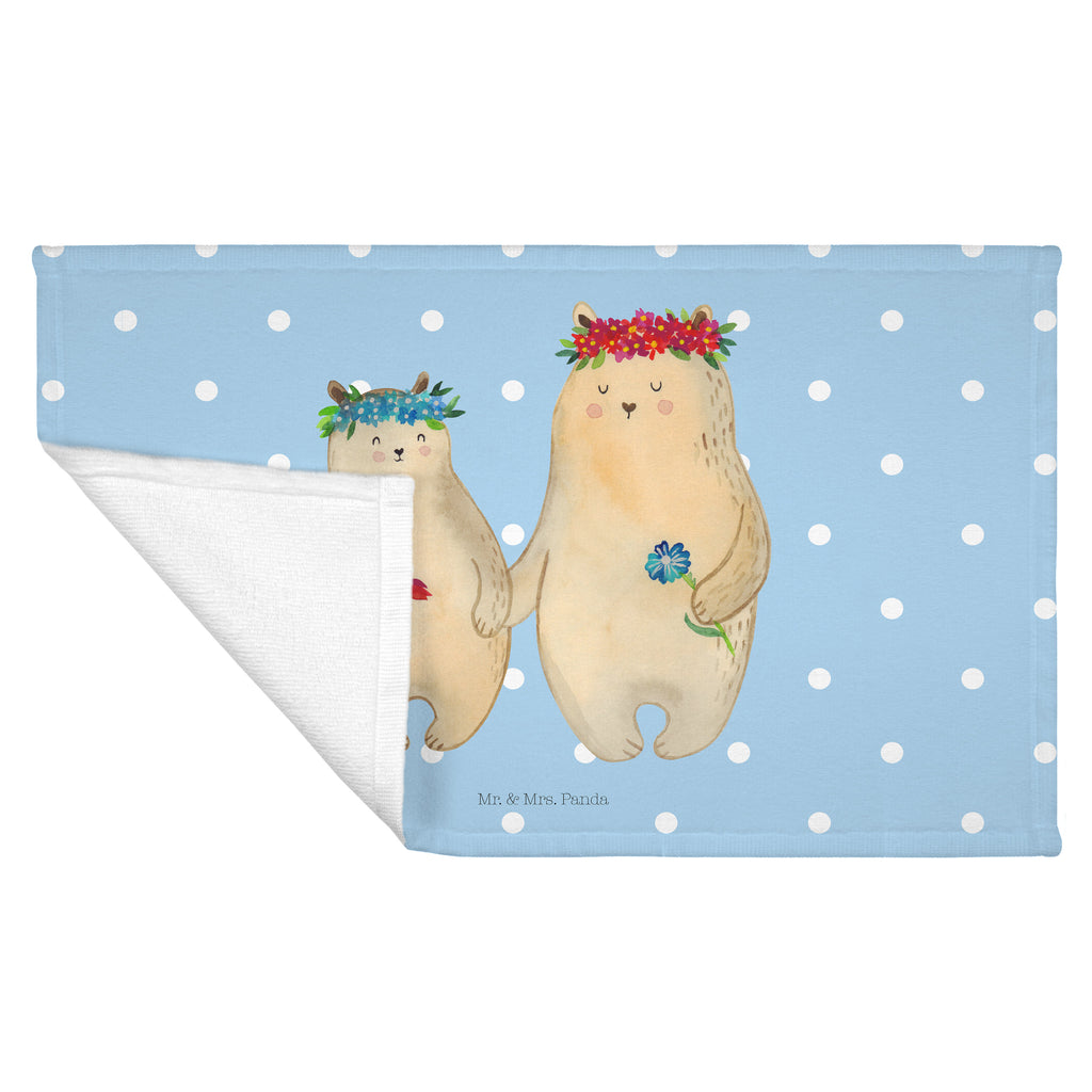 Gäste Handtuch Bären mit Blumenkranz Gästetuch, Reisehandtuch, Sport Handtuch, Frottier, Kinder Handtuch, Familie, Vatertag, Muttertag, Bruder, Schwester, Mama, Papa, Oma, Opa, Bär, Bären, Mutter, Mutti, Mami, Lieblingsmensch, Lieblingsmama, beste Mutter, weltbeste Mama, Geschenk Mama. Muttertag, Tochter, Kind, Kinder, Töchter, Family, Vorbild