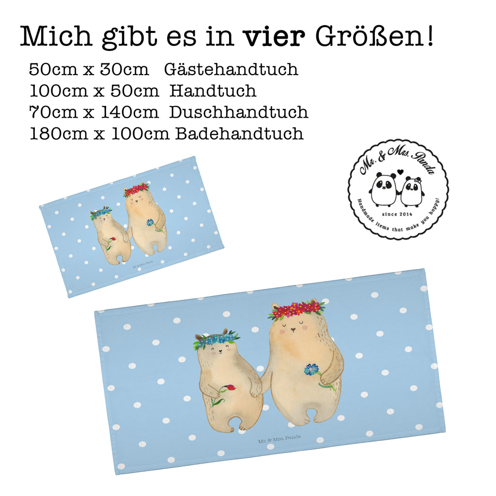 Gäste Handtuch Bären mit Blumenkranz Gästetuch, Reisehandtuch, Sport Handtuch, Frottier, Kinder Handtuch, Familie, Vatertag, Muttertag, Bruder, Schwester, Mama, Papa, Oma, Opa, Bär, Bären, Mutter, Mutti, Mami, Lieblingsmensch, Lieblingsmama, beste Mutter, weltbeste Mama, Geschenk Mama. Muttertag, Tochter, Kind, Kinder, Töchter, Family, Vorbild