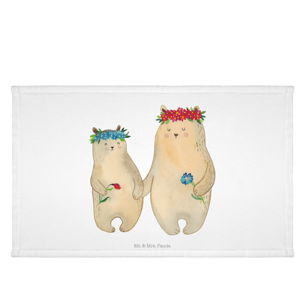 Gäste Handtuch Bären mit Blumenkranz Gästetuch, Reisehandtuch, Sport Handtuch, Frottier, Kinder Handtuch, Familie, Vatertag, Muttertag, Bruder, Schwester, Mama, Papa, Oma, Opa, Bär, Bären, Mutter, Mutti, Mami, Lieblingsmensch, Lieblingsmama, beste Mutter, weltbeste Mama, Geschenk Mama. Muttertag, Tochter, Kind, Kinder, Töchter, Family, Vorbild
