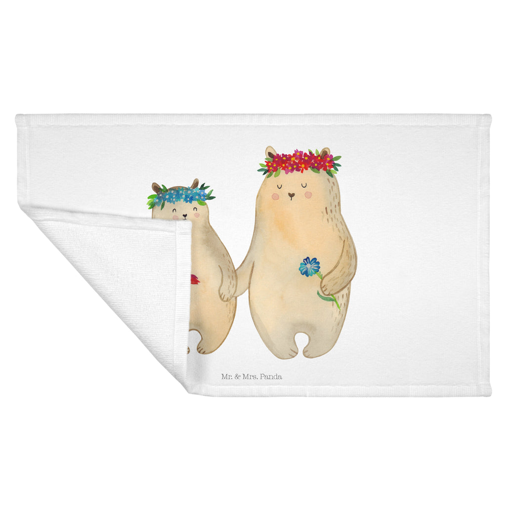 Gäste Handtuch Bären mit Blumenkranz Gästetuch, Reisehandtuch, Sport Handtuch, Frottier, Kinder Handtuch, Familie, Vatertag, Muttertag, Bruder, Schwester, Mama, Papa, Oma, Opa, Bär, Bären, Mutter, Mutti, Mami, Lieblingsmensch, Lieblingsmama, beste Mutter, weltbeste Mama, Geschenk Mama. Muttertag, Tochter, Kind, Kinder, Töchter, Family, Vorbild