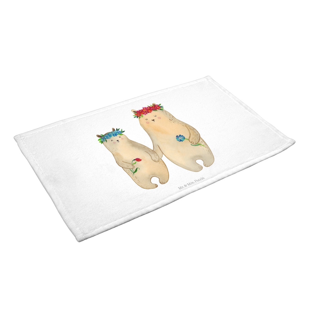 Gäste Handtuch Bären mit Blumenkranz Gästetuch, Reisehandtuch, Sport Handtuch, Frottier, Kinder Handtuch, Familie, Vatertag, Muttertag, Bruder, Schwester, Mama, Papa, Oma, Opa, Bär, Bären, Mutter, Mutti, Mami, Lieblingsmensch, Lieblingsmama, beste Mutter, weltbeste Mama, Geschenk Mama. Muttertag, Tochter, Kind, Kinder, Töchter, Family, Vorbild