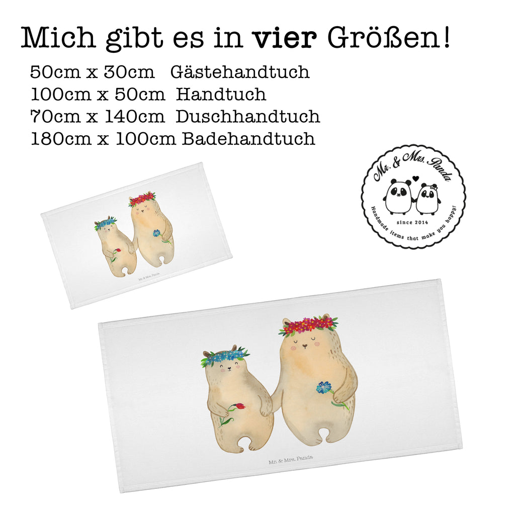 Gäste Handtuch Bären mit Blumenkranz Gästetuch, Reisehandtuch, Sport Handtuch, Frottier, Kinder Handtuch, Familie, Vatertag, Muttertag, Bruder, Schwester, Mama, Papa, Oma, Opa, Bär, Bären, Mutter, Mutti, Mami, Lieblingsmensch, Lieblingsmama, beste Mutter, weltbeste Mama, Geschenk Mama. Muttertag, Tochter, Kind, Kinder, Töchter, Family, Vorbild