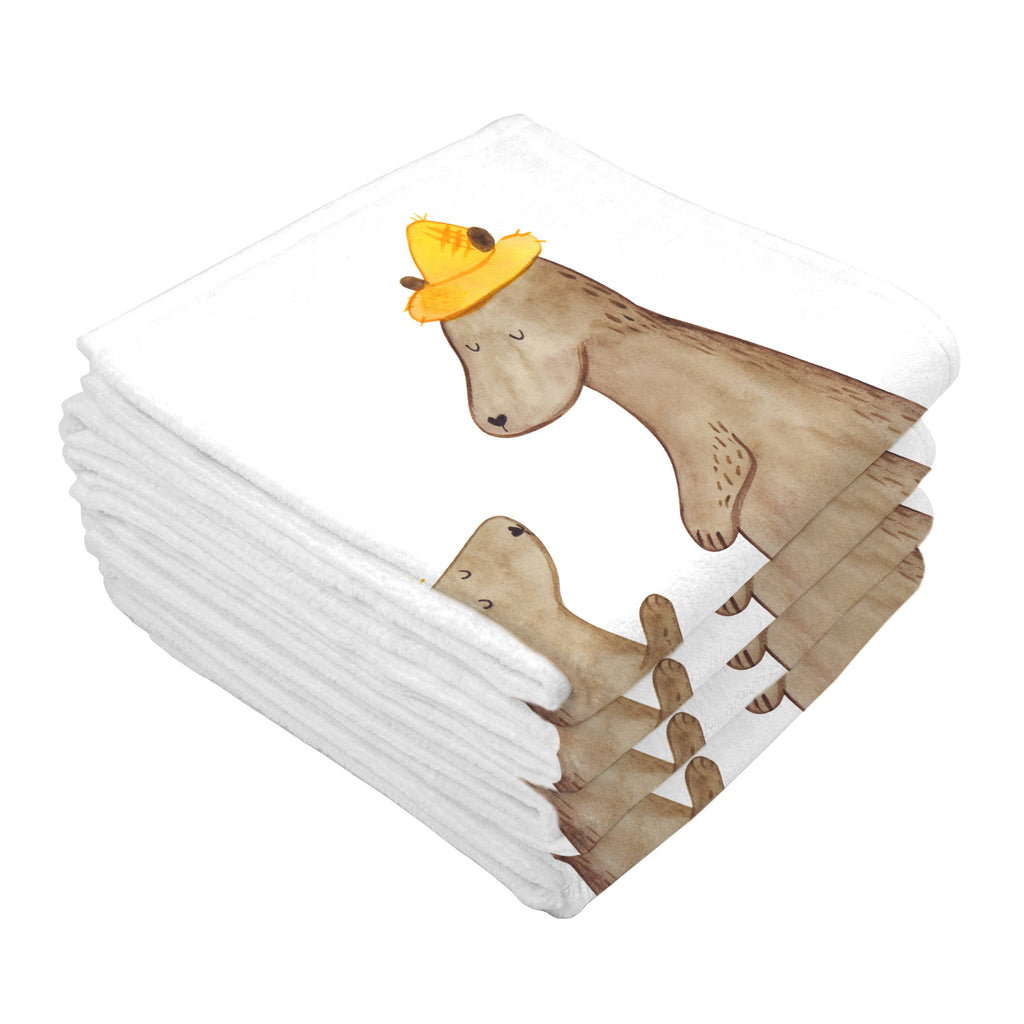 Gäste Handtuch Bären mit Hut Gästetuch, Reisehandtuch, Sport Handtuch, Frottier, Kinder Handtuch, Familie, Vatertag, Muttertag, Bruder, Schwester, Mama, Papa, Oma, Opa, Bär, Bären, Vater, Papi, Paps, Dad, Daddy, Lieblingsmensch, Sohn, Söhne, Kind, Kinder, Vater-Sohn, Family, Vorbild