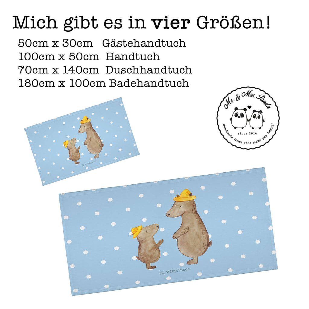 Gäste Handtuch Bären mit Hut Gästetuch, Reisehandtuch, Sport Handtuch, Frottier, Kinder Handtuch, Familie, Vatertag, Muttertag, Bruder, Schwester, Mama, Papa, Oma, Opa, Bär, Bären, Vater, Papi, Paps, Dad, Daddy, Lieblingsmensch, Sohn, Söhne, Kind, Kinder, Vater-Sohn, Family, Vorbild