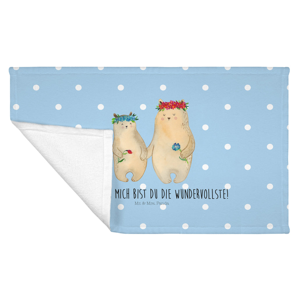 50 x 100 Handtuch Bären mit Blumenkranz Handtuch, Badehandtuch, Badezimmer, Handtücher, groß, Kinder, Baby, Familie, Vatertag, Muttertag, Bruder, Schwester, Mama, Papa, Oma, Opa, Bär, Bären, Mutter, Mutti, Mami, Lieblingsmensch, Lieblingsmama, beste Mutter, weltbeste Mama, Geschenk Mama. Muttertag, Tochter, Kind, Töchter, Family, Vorbild