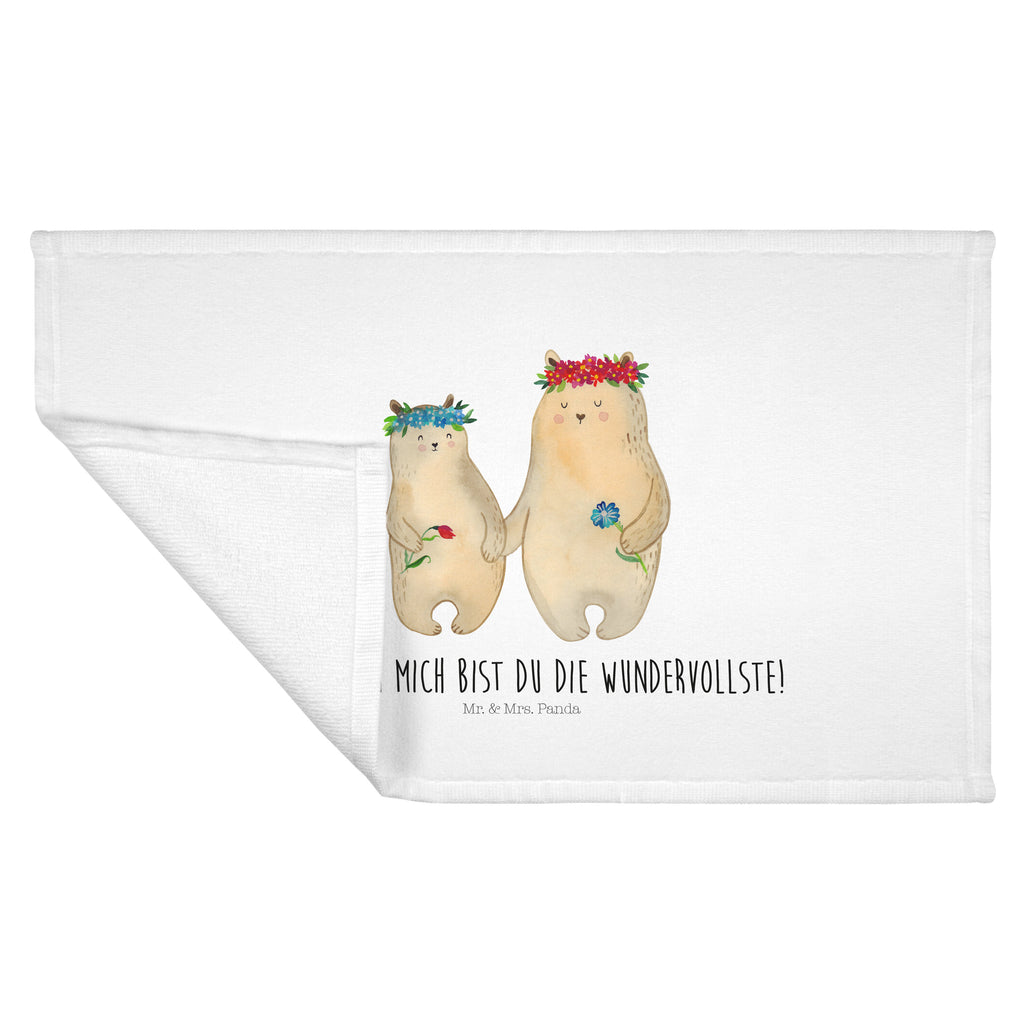 50 x 100 Handtuch Bären mit Blumenkranz Handtuch, Badehandtuch, Badezimmer, Handtücher, groß, Kinder, Baby, Familie, Vatertag, Muttertag, Bruder, Schwester, Mama, Papa, Oma, Opa, Bär, Bären, Mutter, Mutti, Mami, Lieblingsmensch, Lieblingsmama, beste Mutter, weltbeste Mama, Geschenk Mama. Muttertag, Tochter, Kind, Töchter, Family, Vorbild