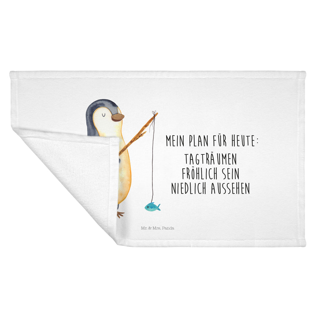 Gäste Handtuch Pinguin Angler Gästetuch, Reisehandtuch, Sport Handtuch, Frottier, Kinder Handtuch, Pinguin, Pinguine, Angeln, Angler, Tagträume, Hobby, Plan, Planer, Tagesplan, Neustart, Motivation, Geschenk, Freundinnen, Geschenkidee, Urlaub, Wochenende